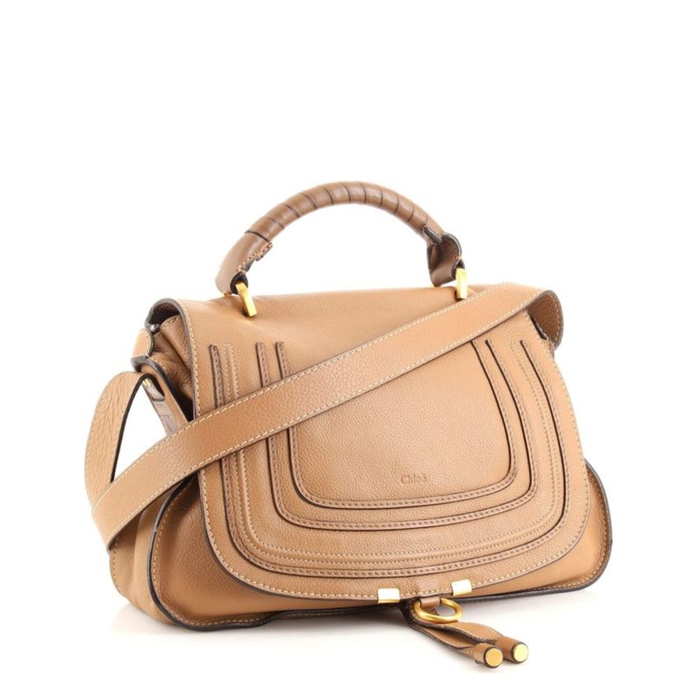 Chloe Marcie Top Handle Bag Leather Medium Brown - Picture 2 of 7